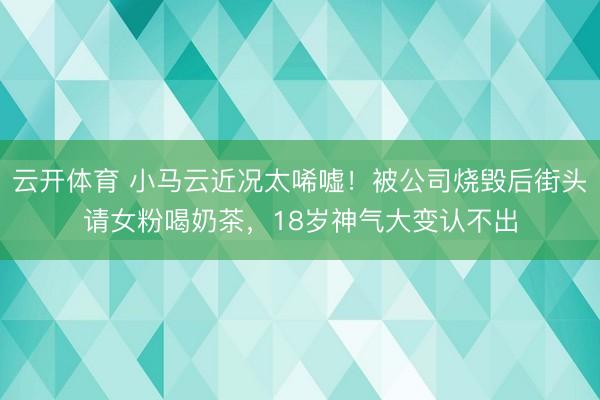 云开体育 小马云近况太唏嘘！被公司烧毁后街头请女粉喝奶茶，18岁神气大变认不出